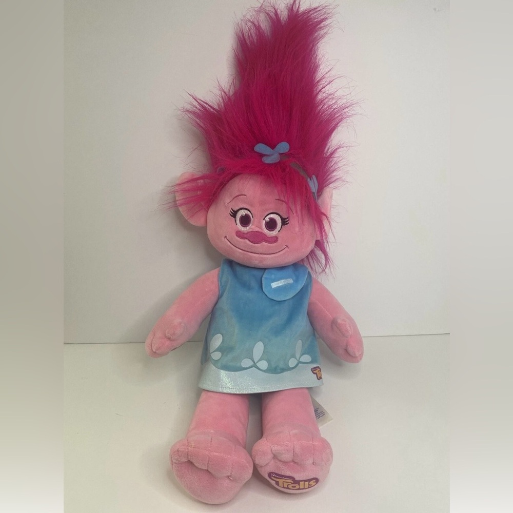 Build A Bear Trolls Princess Poppy Stuffed Doll 23" Plush BABW Pink